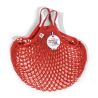 Filt 1860 rouge anemone red cotton mesh net shopping bag with handle