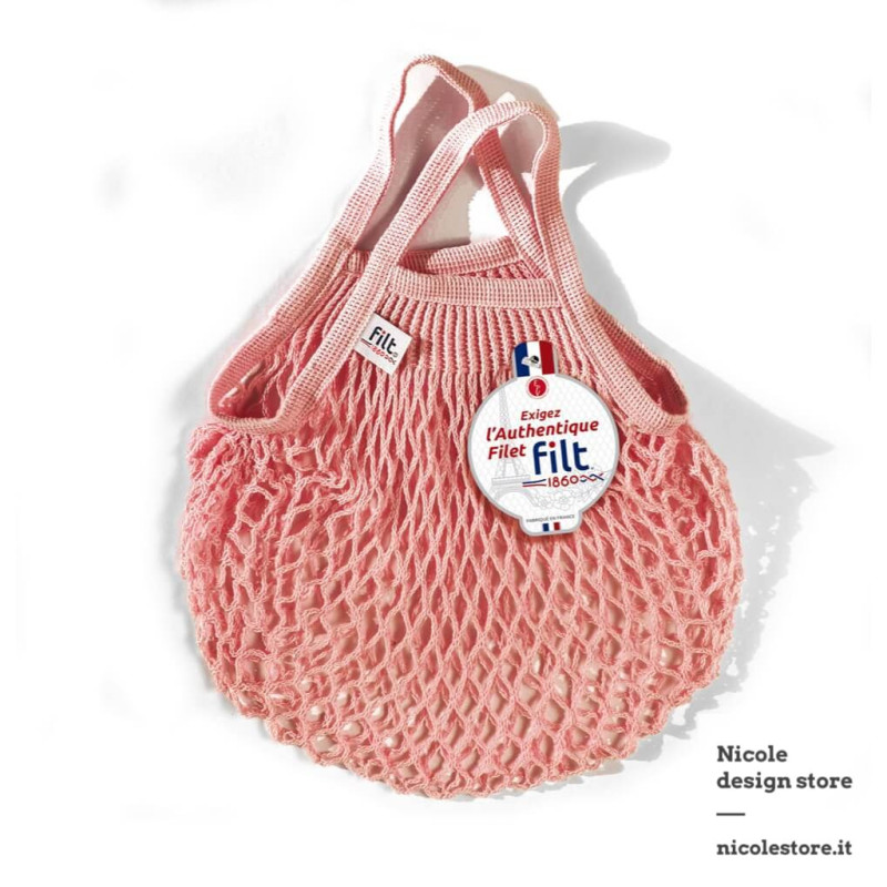 Filt 1860 baby rose layette small cotton mesh net shopping bag with handle