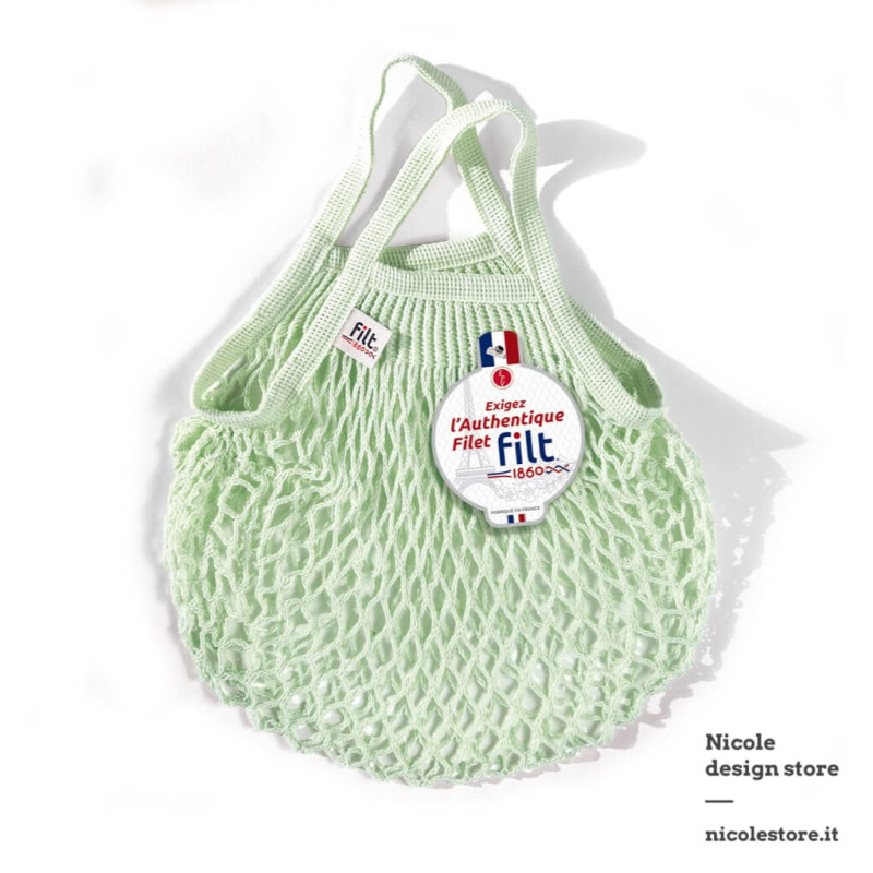 Borsa a rete piccola in cotone menta elixir Filt 1860