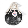 Filt 1860 noir ecru black small cotton mesh net shopping bag with handle