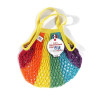 Filt 1860 rainbow small cotton mesh net shopping bag with handle