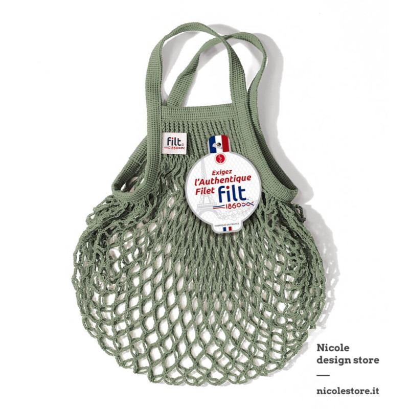 Borsa a rete piccola in cotone verde scuro scout Filt 1860