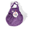 Borsa a rete piccola in cotone viola prugna violet prune Filt 1860