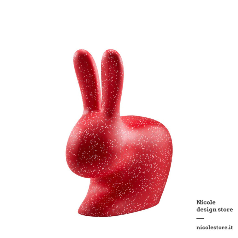 Qeeboo Rabbit Chair Dots Red White