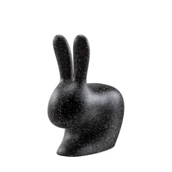 Qeeboo Rabbit Chair Black White