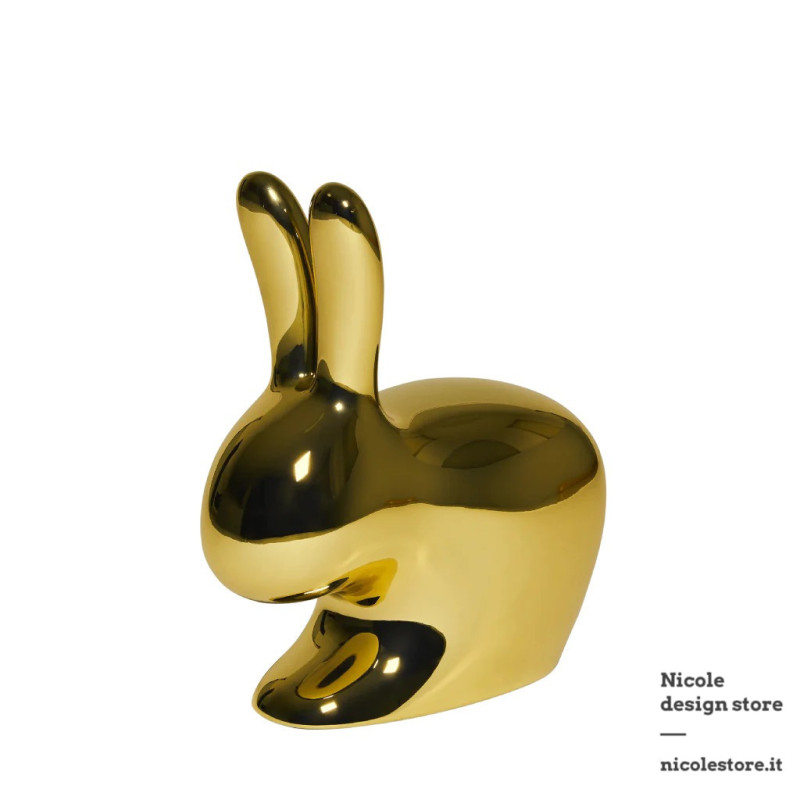 Qeeboo Rabbit Chair Metal Finish Gold