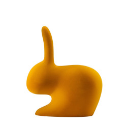 Qeeboo Rabbit Chair Dark Velvet Finish Gold