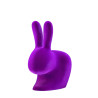 Qeeboo Rabbit Chair Velvet Finish Purple