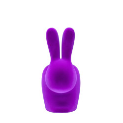 Qeeboo Rabbit Chair Velvet Finish Purple