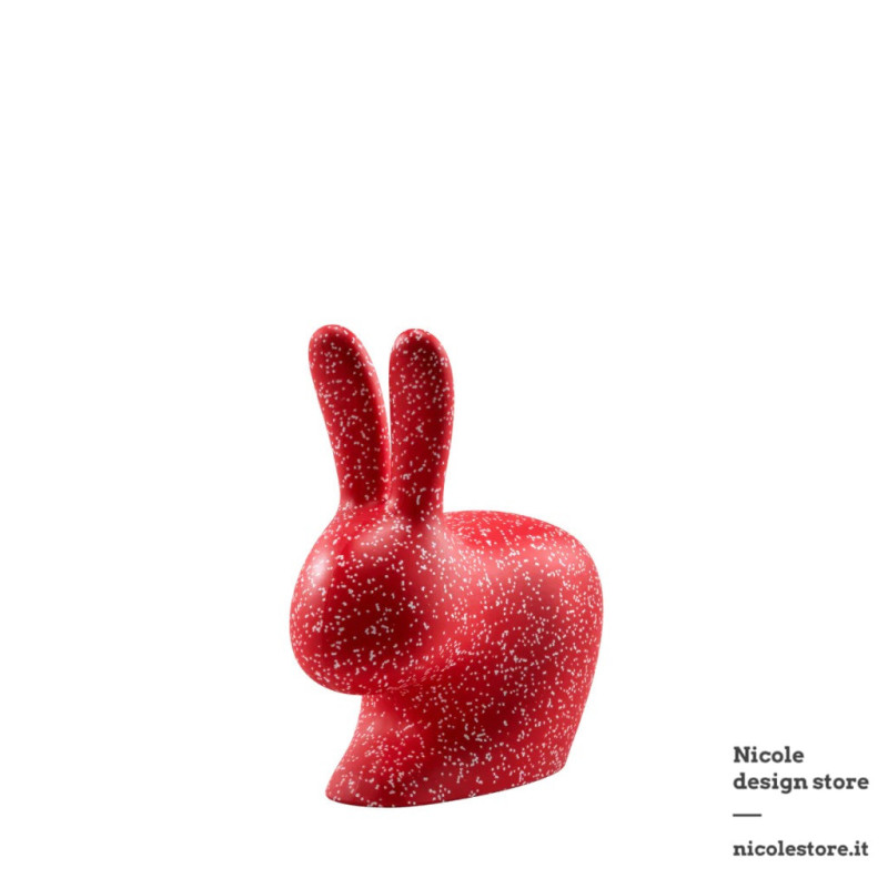 Qeeboo Rabbit Chair Baby Dots Red White