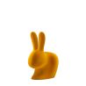 Qeeboo Rabbit Chair Baby Velvet Finish Dark Gold