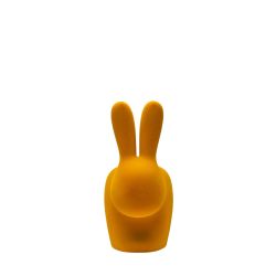 Qeeboo Rabbit Chair Baby Velvet Finish Dark Gold