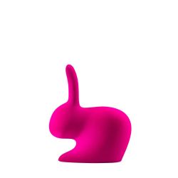 Qeeboo Rabbit Chair Baby Velvet Finish Fuxia