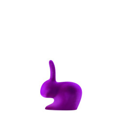 Qeeboo Rabbit XS Bookend Velvet Finish Violet