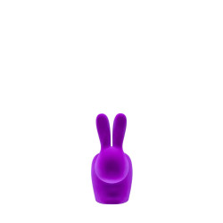 Qeeboo Rabbit XS Bookend Velvet Finish Violet