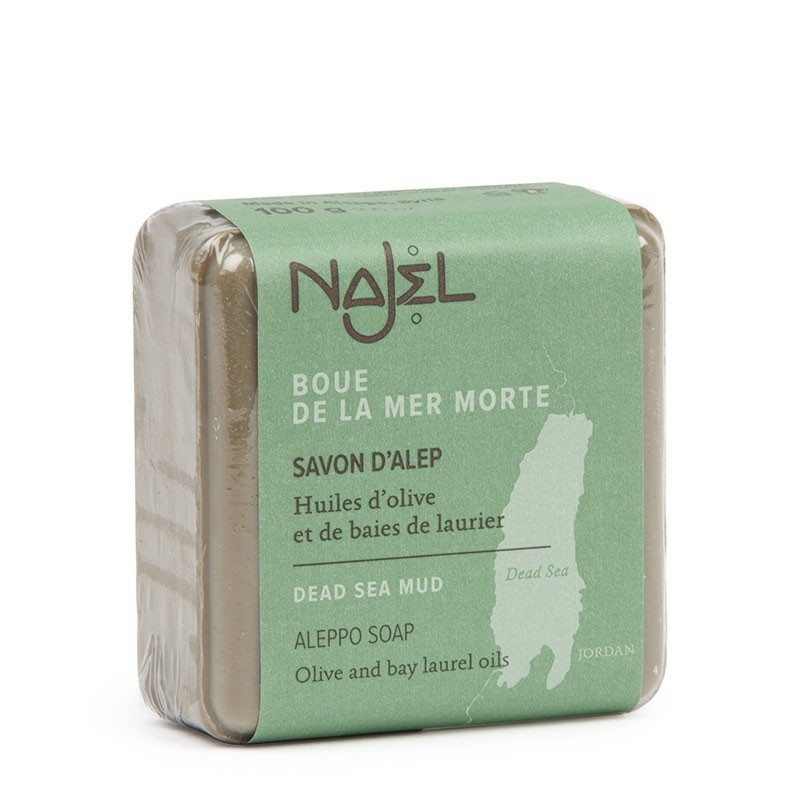 Aleppo soap with Dead Sea mud 100 g - Savon d'Alep à la boue de la mer Morte - Najel