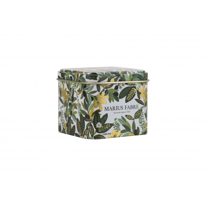 Marius Fabre x Leona Rose small tin gift box with white flowers