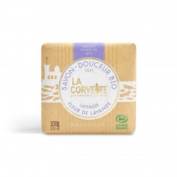 Lavender flower organic certified Marseille soap 100 g La Corvette