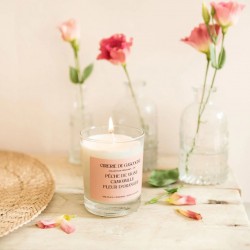 Vine peach camomile orange blossom candle Cirerie de Gascogne