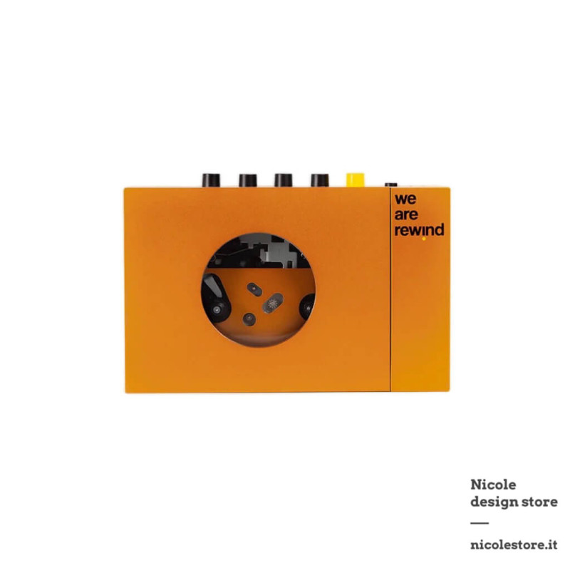 we are rewind Serge orange lettore cassette audio arancione