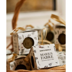 Marius Fabre 100 g Marseille soap cube with 72% olive oil limited edition and loop Noël