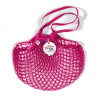 Borsa a rete in cotone con manico a spalla rosa lampone raspberry Filt 1860