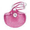 Borsa a rete in cotone con manico a spalla rosa sorbetto rose sorbet Filt 1860