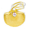 Borsa a rete in cotone con manico a spalla giallo sole jaune solarium Filt 1860